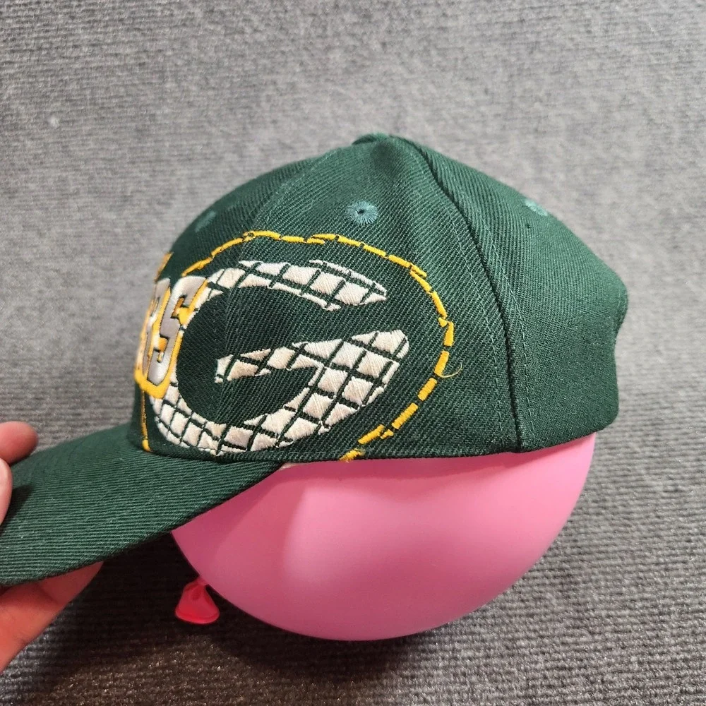 Vintage Green Bay Packers Snapback Hat Sports Specialties Shadow Grid Wool Blend